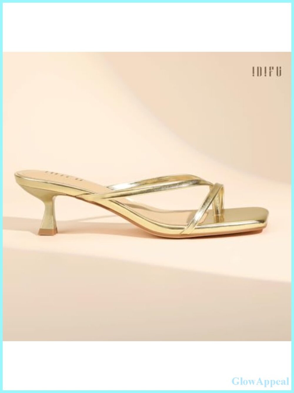 Kitten Flip Flop Heels Square Open Toe Low Heel - Picture 3 of 5